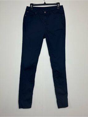 prAna Organic Cotton Blend Dark Navy Blue Pants Size 6 Tall Skinny Straight Leg